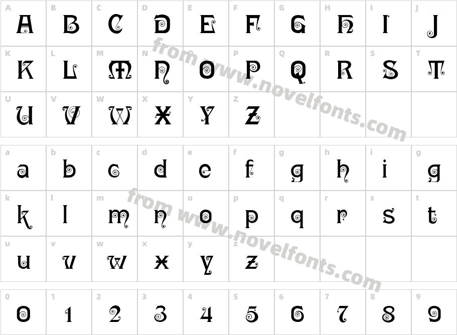 Ringlet BlackCharacter Map