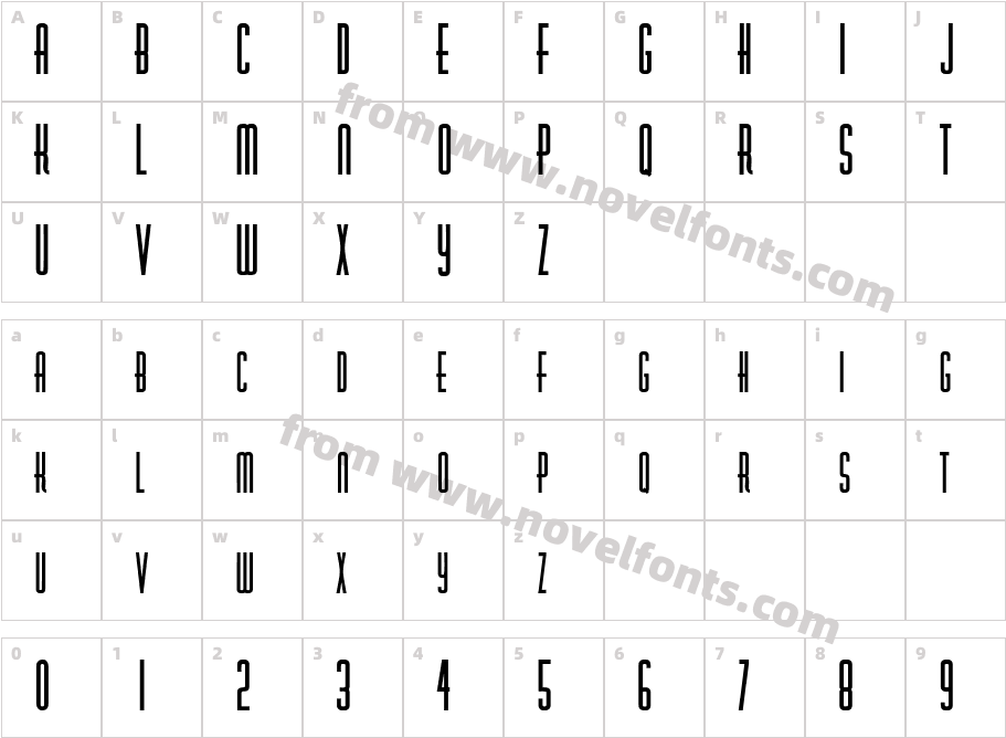 RobaloSCapsSSK BoldCharacter Map