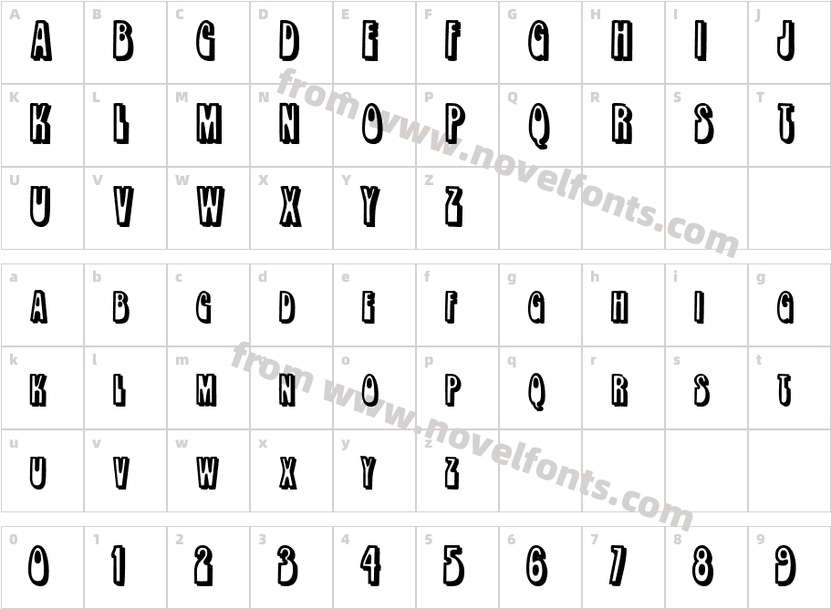 RobleSCapsSSK BoldCharacter Map