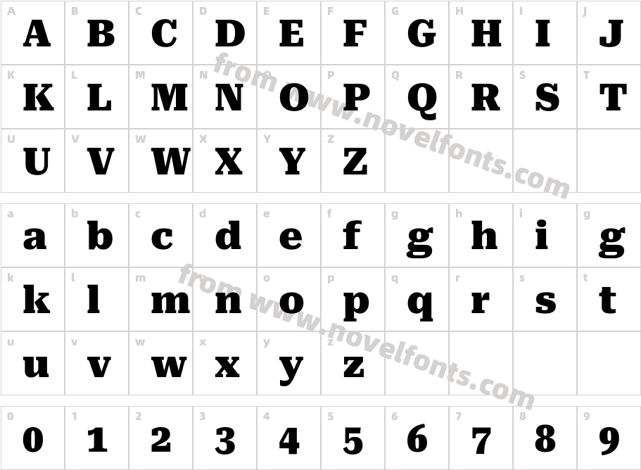 Roboto Serif BlackCharacter Map