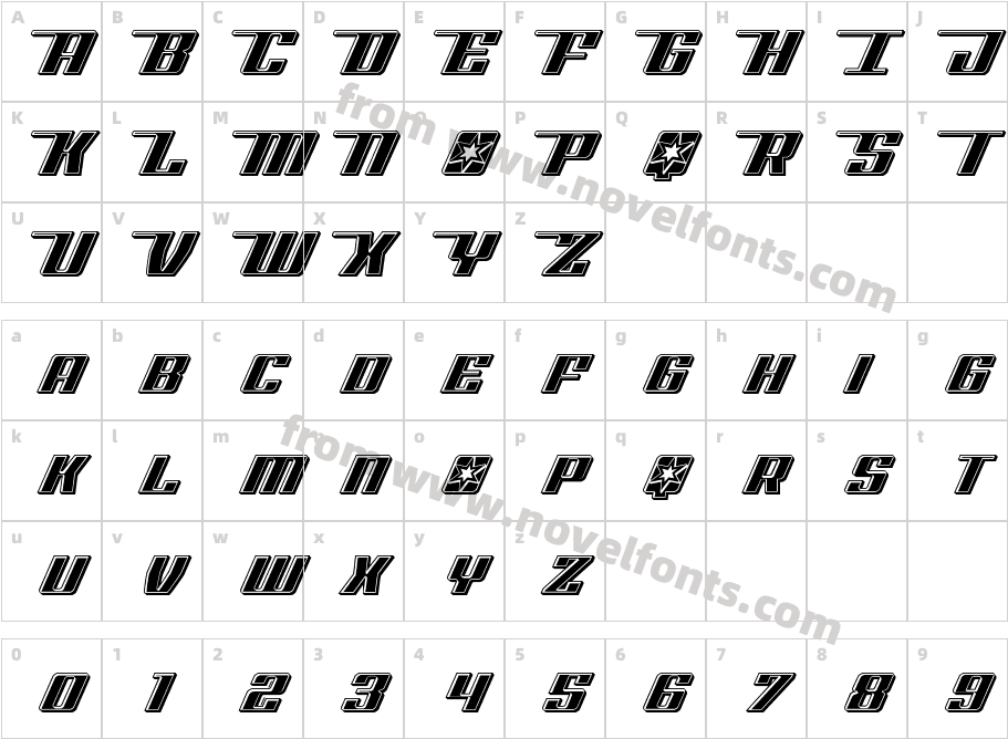 Rocket Pop BevelCharacter Map