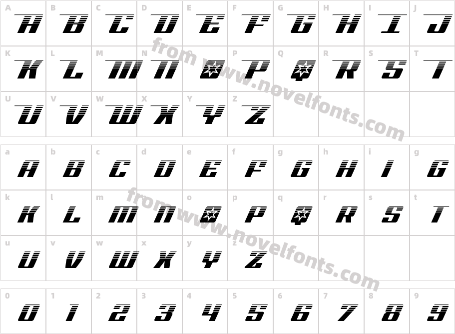 Rocket Pop HalftoneCharacter Map