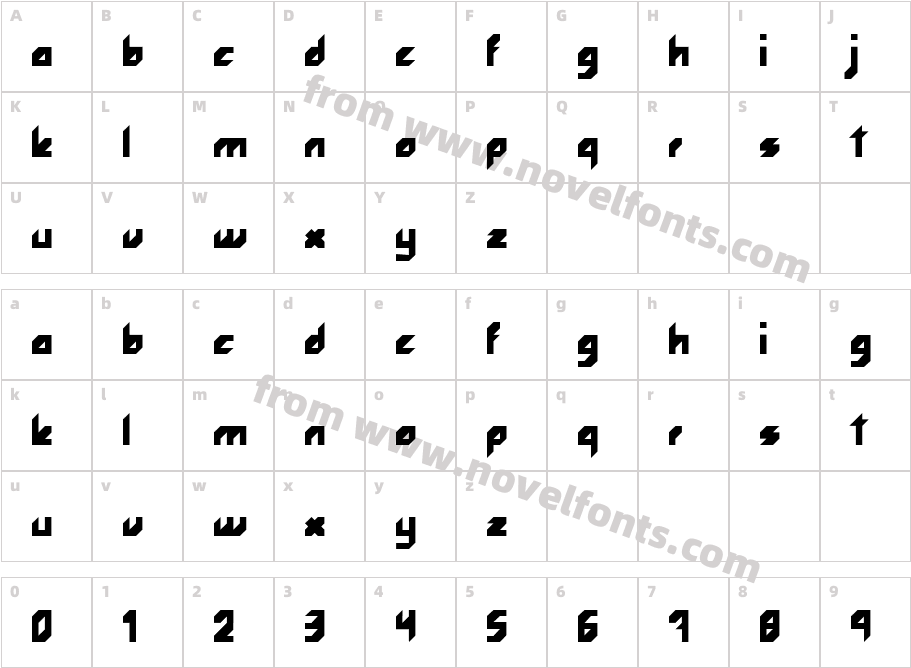 RocketfontCharacter Map