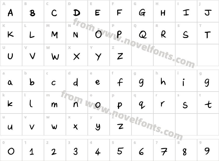 DaveysDoodlefaceCharacter Map