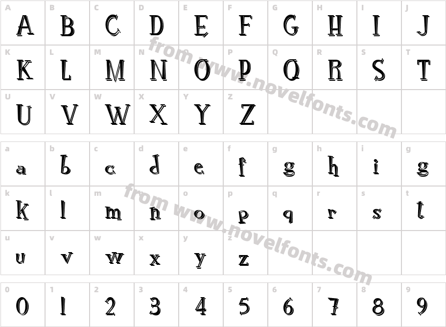 RocknRollTypoShadowCharacter Map