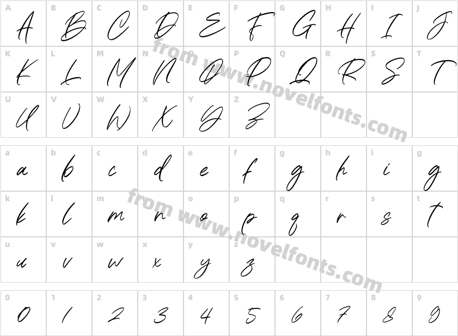 Rocttasil ItalicCharacter Map