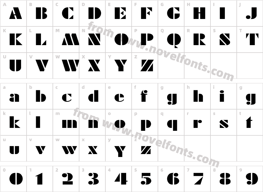 Rodchenko WdCharacter Map