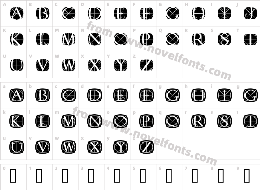 RodgauerOneRound MediumCharacter Map