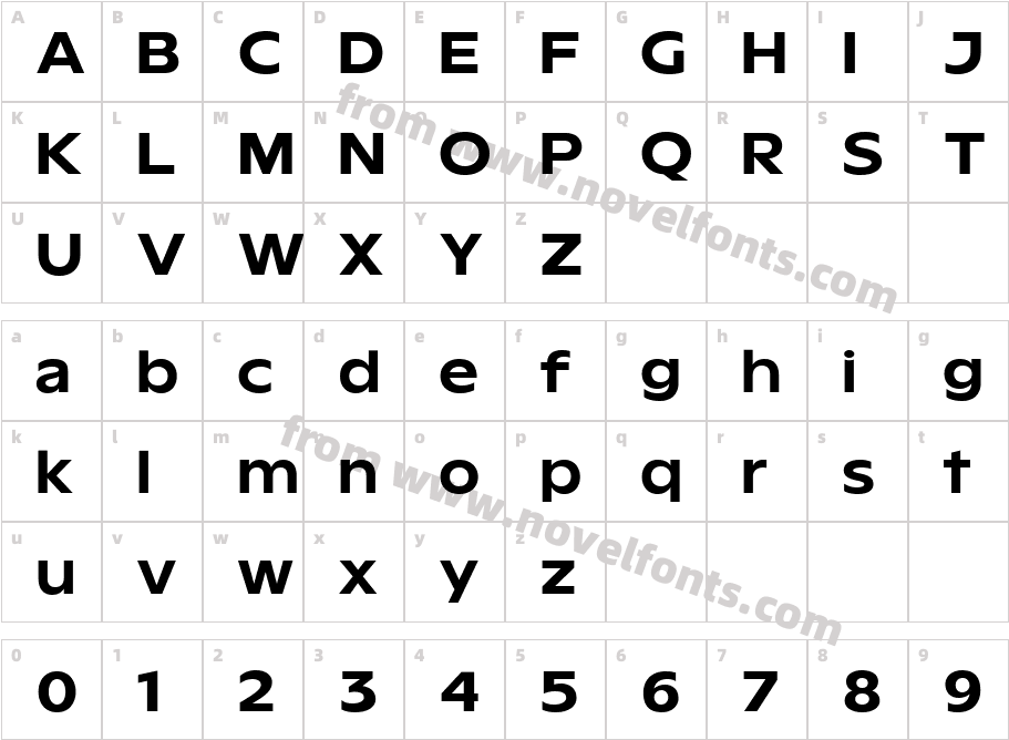 Rogerex BoldCharacter Map