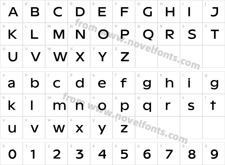 Rogerex MediumCharacter Map