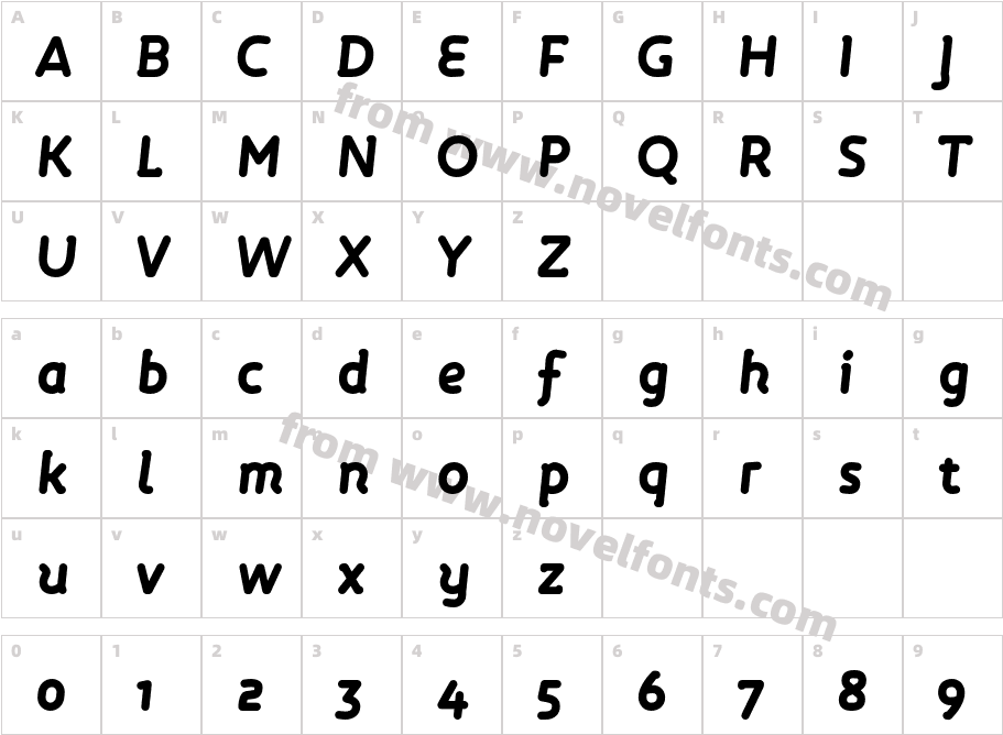 Roice-BlackItalicCharacter Map