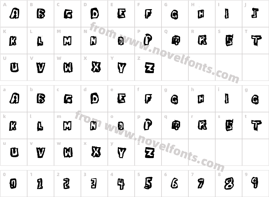 Dawg BoxCharacter Map