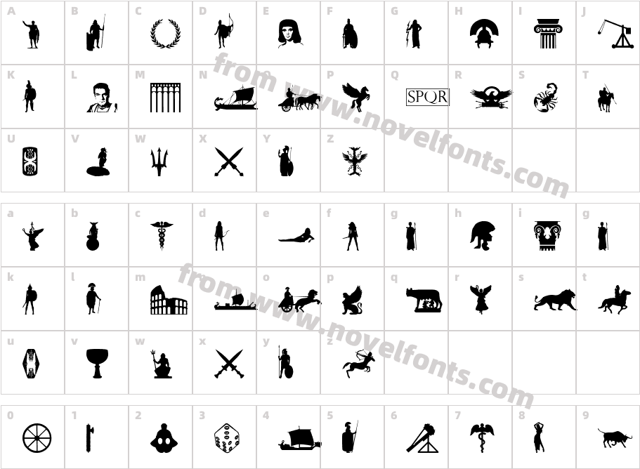 Roman EmpireCharacter Map