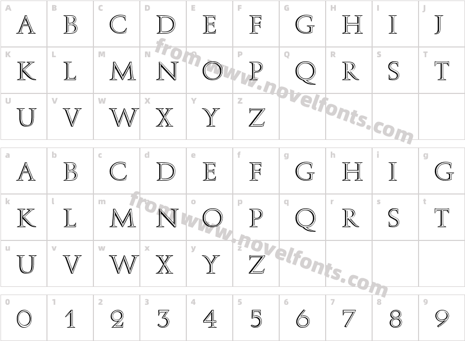 Roman StonecutCharacter Map