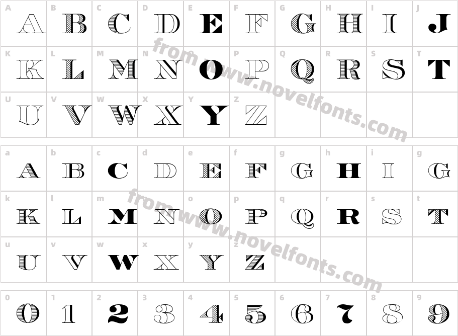 Roman38-SampleCharacter Map