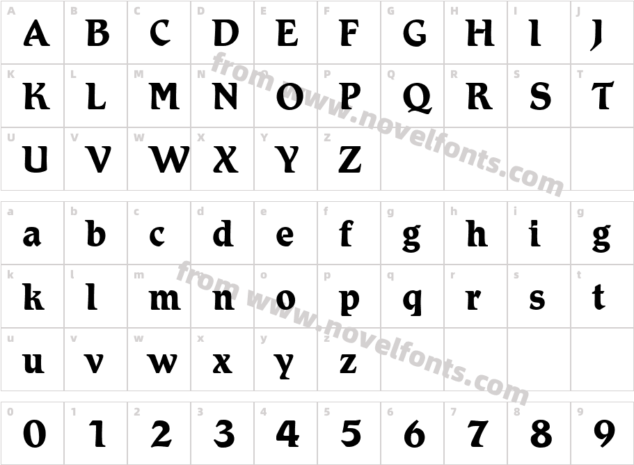 Romic LT BoldCharacter Map