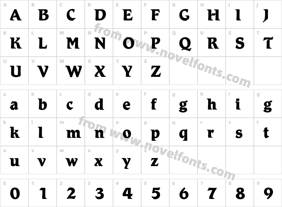 RomicEF-ExtraBoldCharacter Map