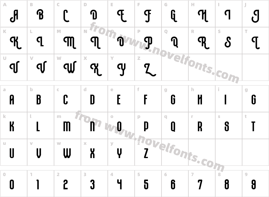 Rompies RegularCharacter Map