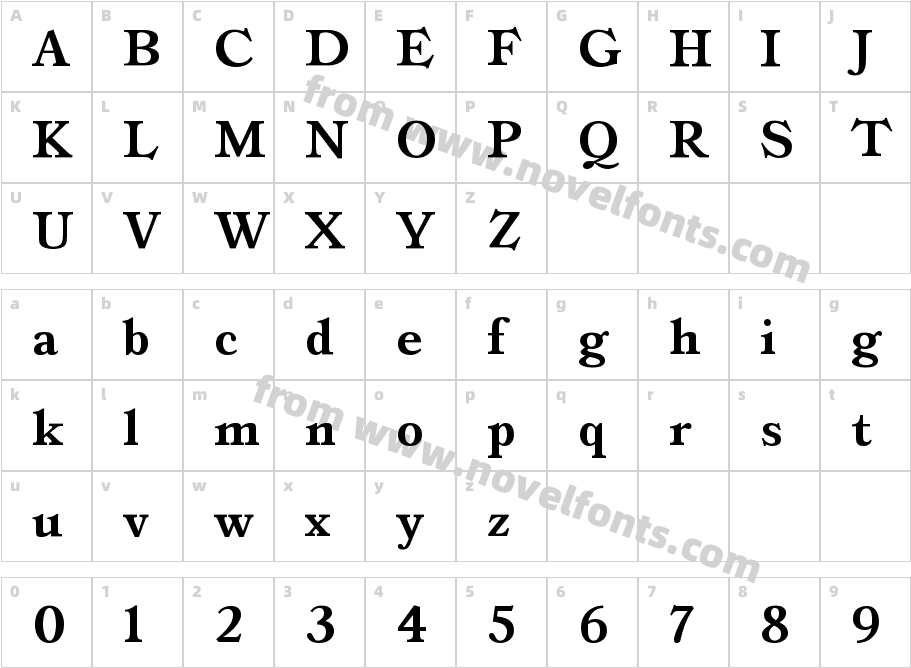 Ronaldson-BoldCharacter Map