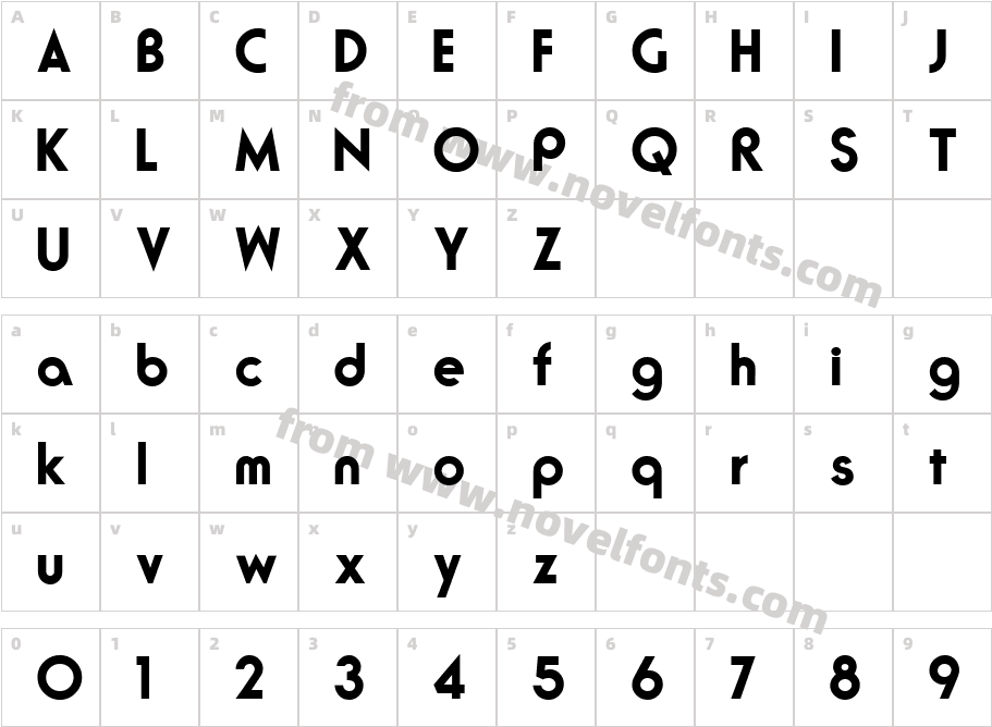 Ronda BoldCharacter Map