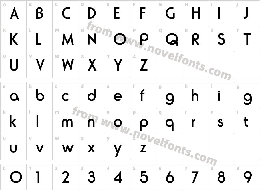 Ronda-MediumCharacter Map