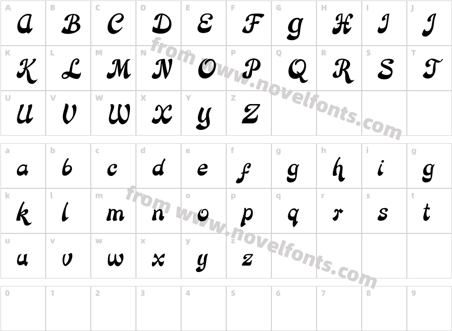 Rose Katrinah ItalicCharacter Map