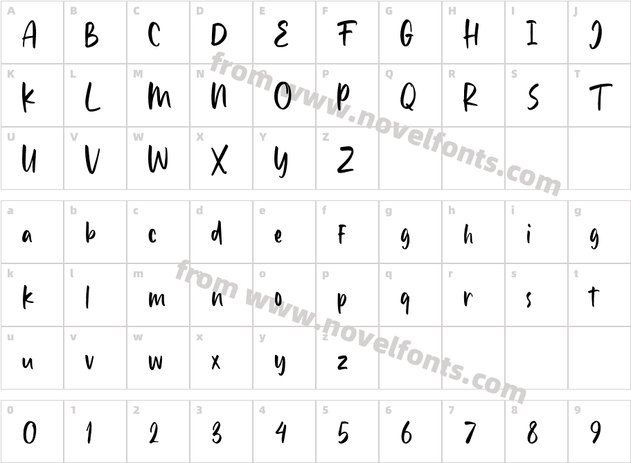 Rosebella-Regular FREE PERSONAL USECharacter Map