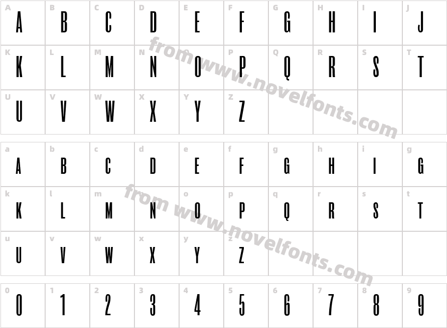 RoswellSCThreeITC TTCharacter Map