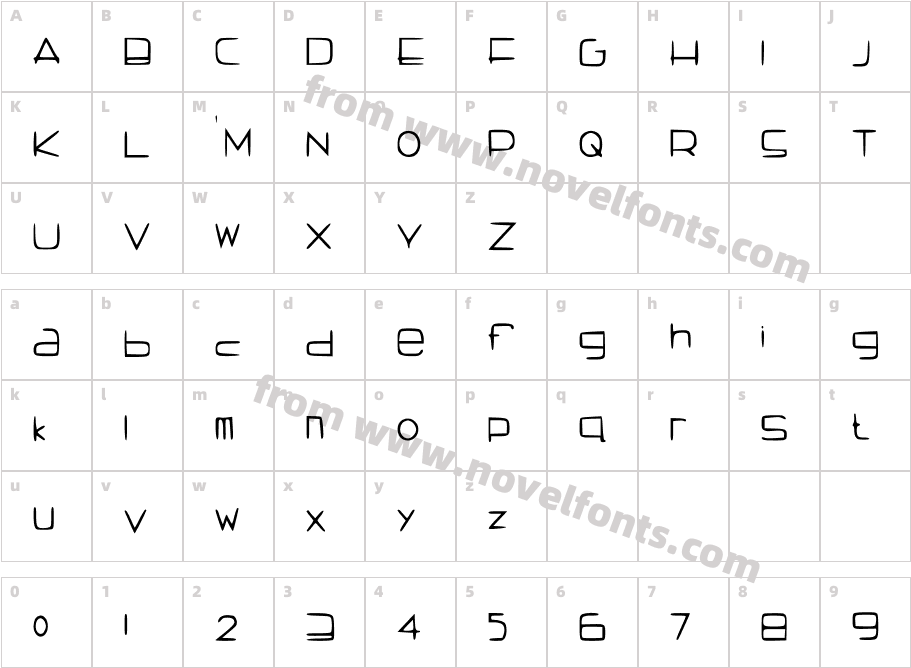 Rotund MediumCharacter Map