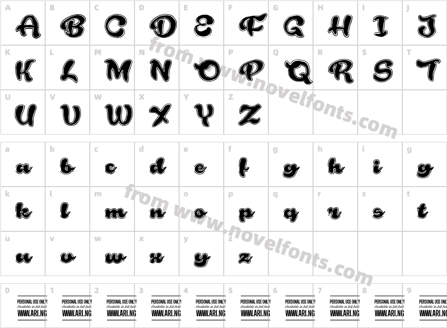 Rough Rakoon PERSONAL USECharacter Map