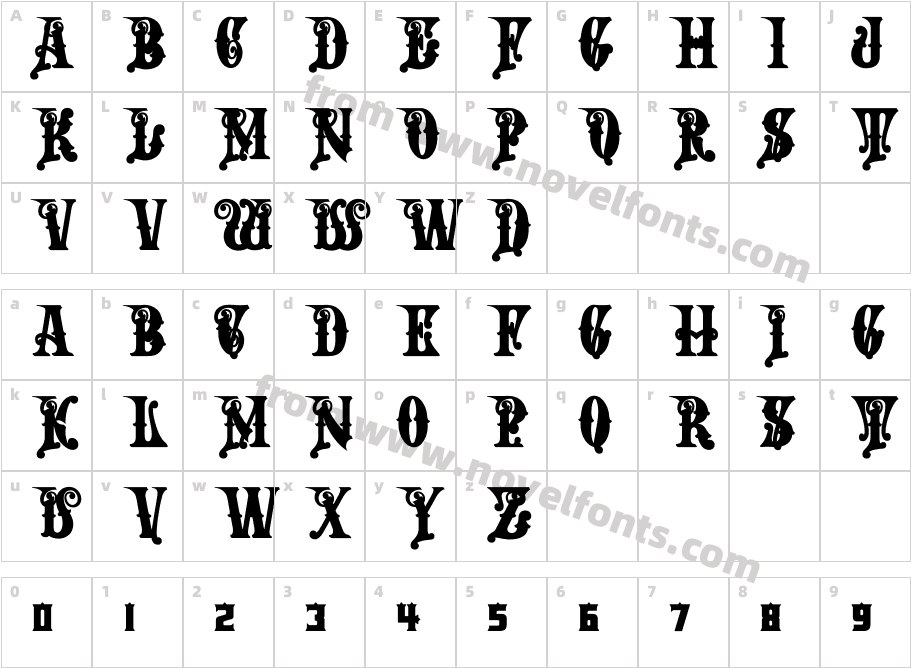 Rough Riders Alt FillCharacter Map