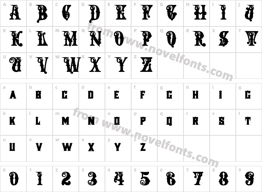 Rough Riders FillCharacter Map