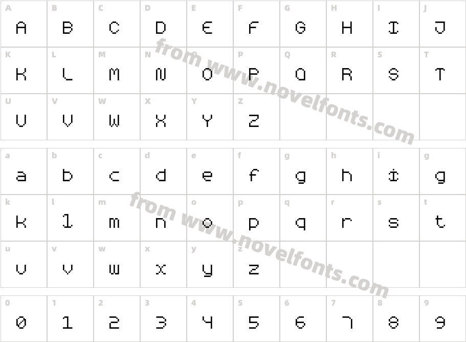 Rounded Pixel-7Character Map