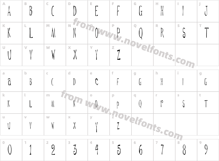 De Regular ttnormCharacter Map