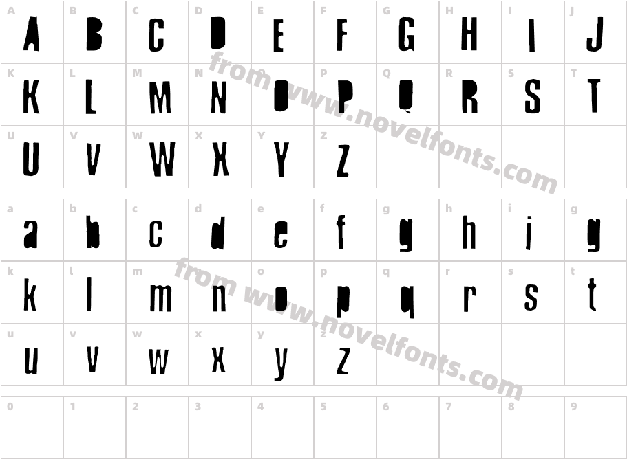 RubOnCharacter Map