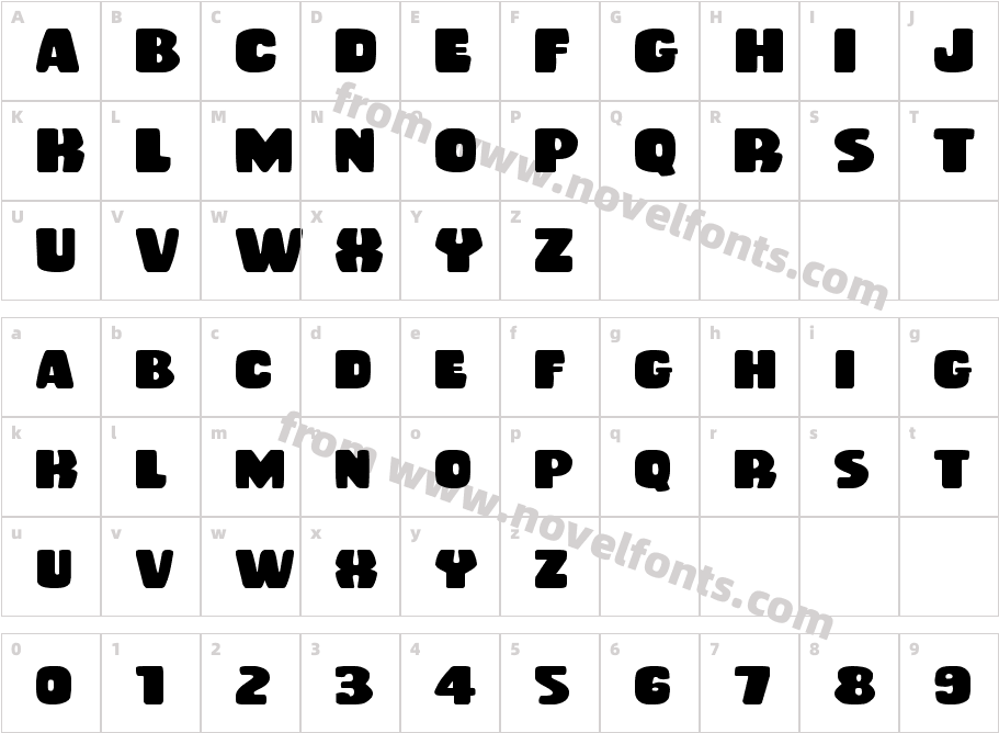 Rubber Boy ExpandedCharacter Map