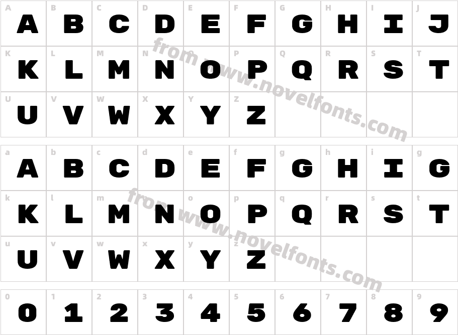 Rubik Mono One RegularCharacter Map