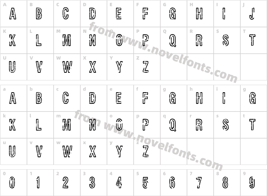 RueckwarzsaltoCharacter Map