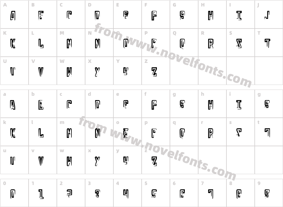 RussianLineCharacter Map