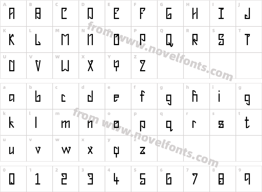 Rusty Rocky Beta 101Character Map