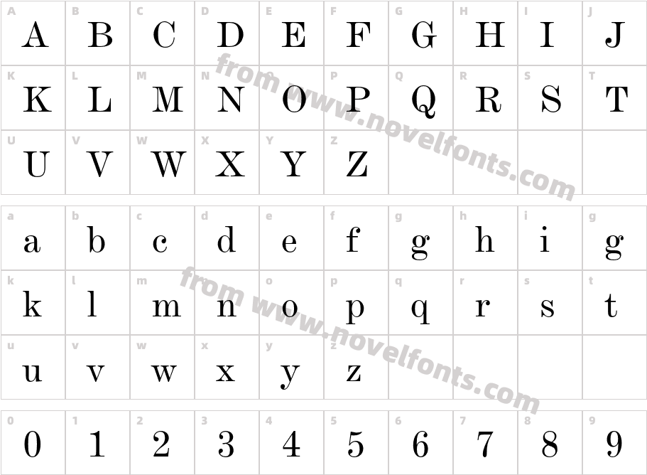 DeVinneBT-TextCharacter Map