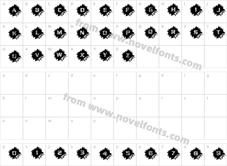 Dead CircuitRegularCharacter Map