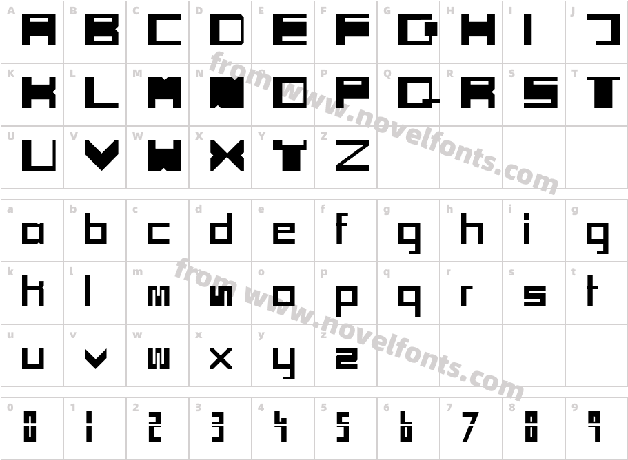 SCI FI BOXCharacter Map