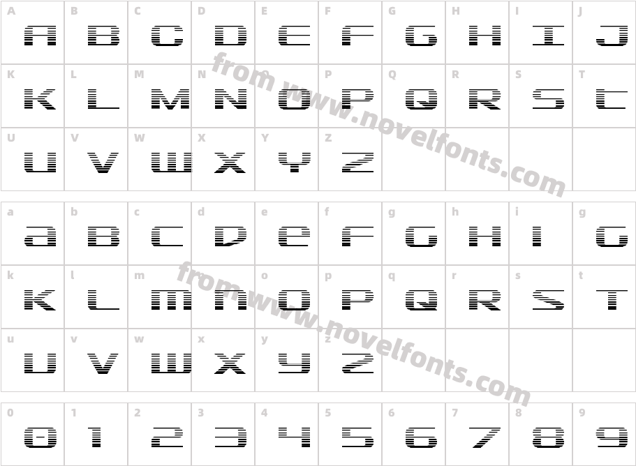 SDF GradientCharacter Map