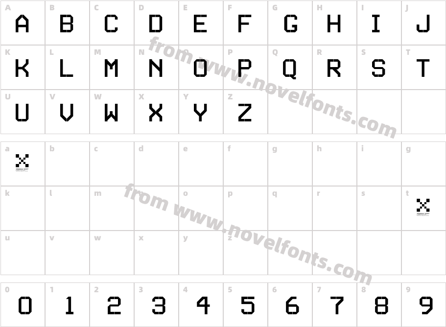 SERIESBCharacter Map