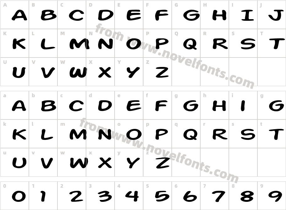 SF Action Man ExtendedCharacter Map