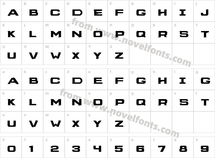 DeadSpaceTitleFontCharacter Map