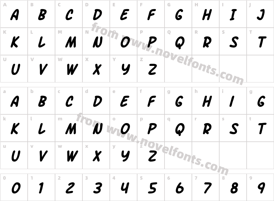 SF Arch Rival Bold ItalicCharacter Map