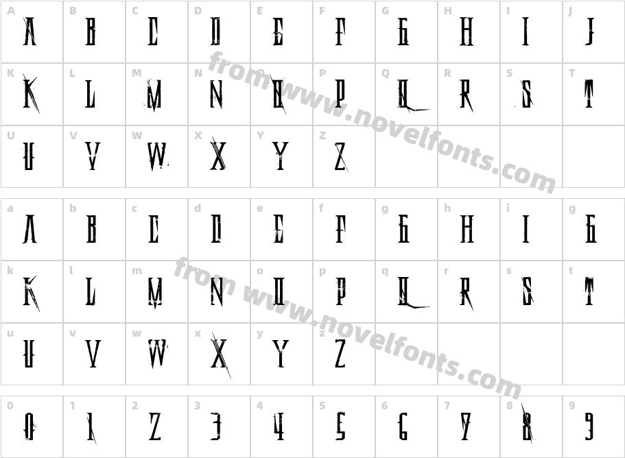 Deadly Black Chain ExtendedCharacter Map