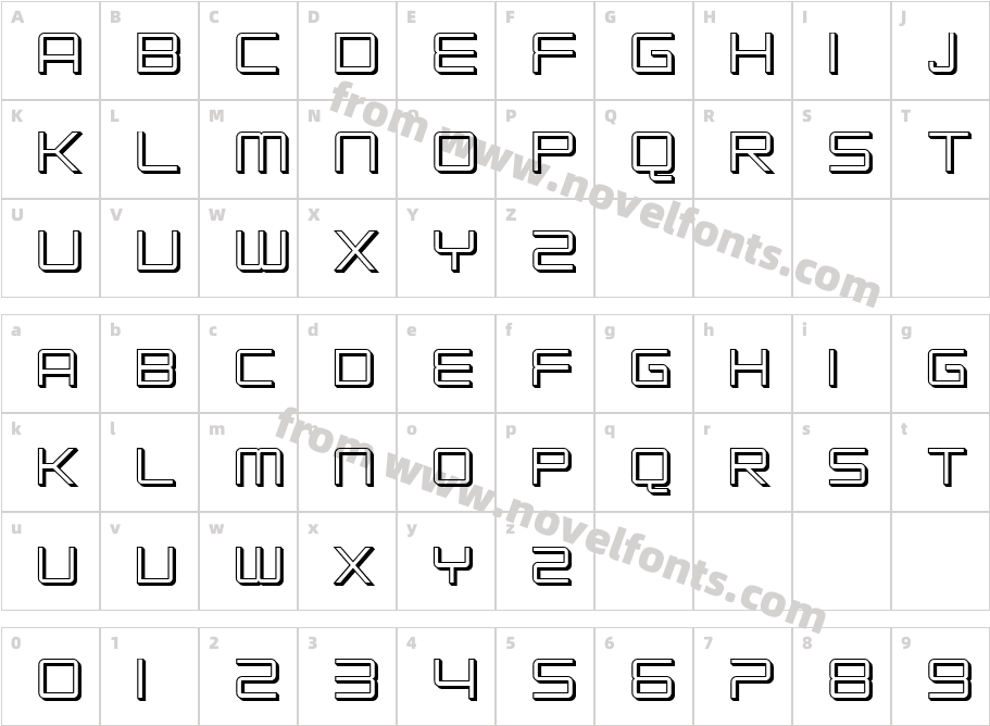 SF Chromium 24 SCCharacter Map